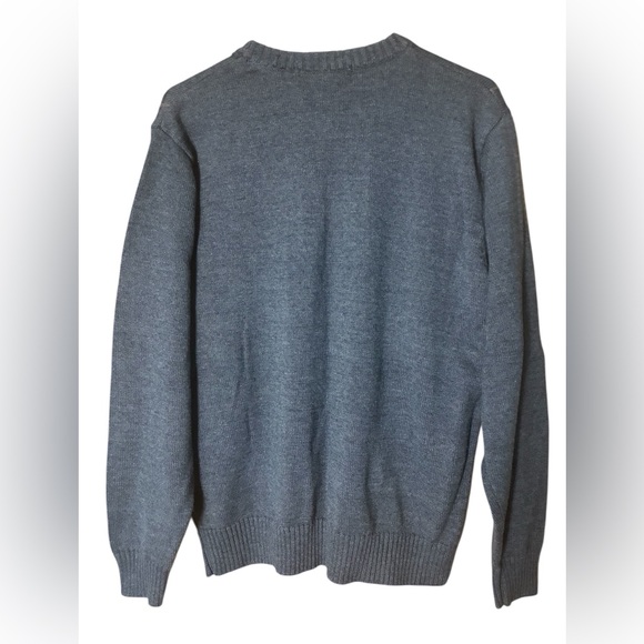 VINTAGE 90s Oscar De La Renta Windowpane Plaid Knit Grandpa Sweater - Picture 2 of 6